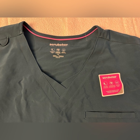 Teal scrubstar scrub top large NWT - Picture 5 of 5